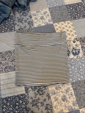 American Eagle Outfitters Navy & White tube top (worn once)